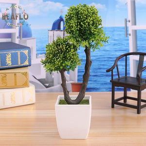 Potted Artificial Round Bush Bonsai Tree