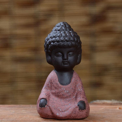 Ceramic  Zen Buddha Incense Burner with Smoke Backflow