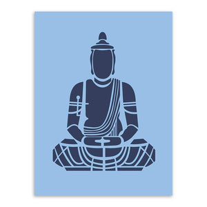 Minimalist Abstract Indian Buddha Portrait Poster