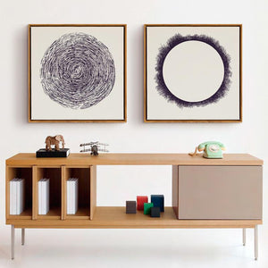Zen Enlightenment Circle Wall Art Canvas Painting