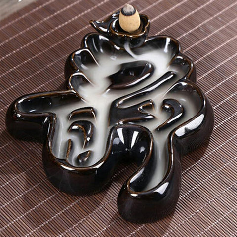 Back Flow Ceramic Incense Burner