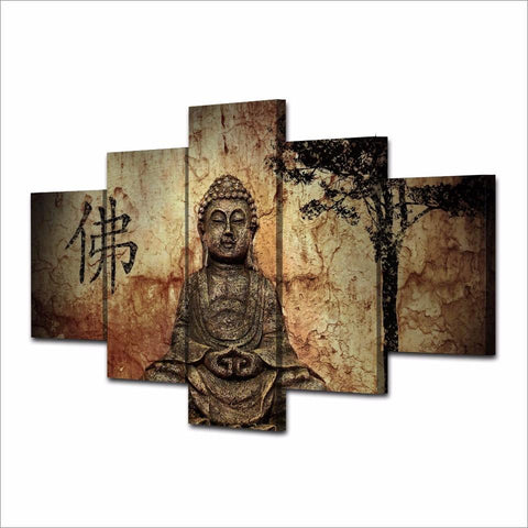5-Piece Modern Buddha Painting Wall Decoration
