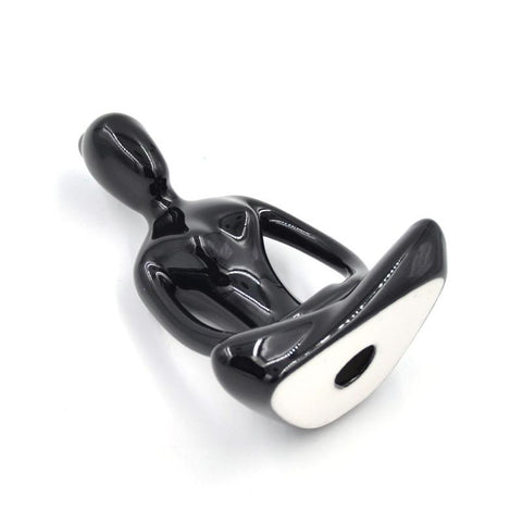 Black & White Women Yoga Sculpture