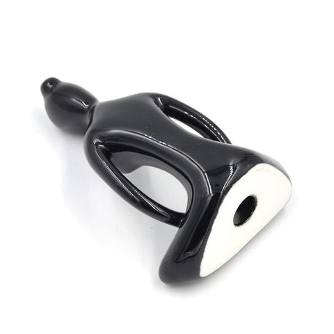 Black & White Women Yoga Sculpture