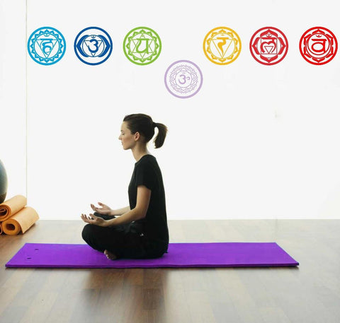 7-Piece Set Chakras Vinyl Wall Stickers