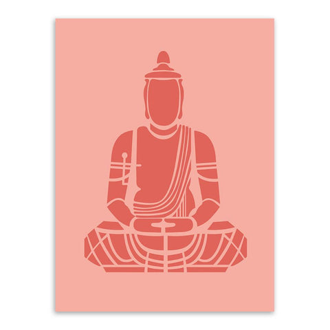 Minimalist Abstract Indian Buddha Portrait Poster