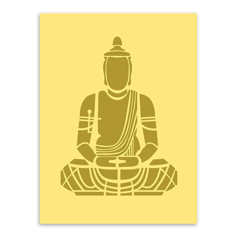 Minimalist Abstract Indian Buddha Portrait Poster