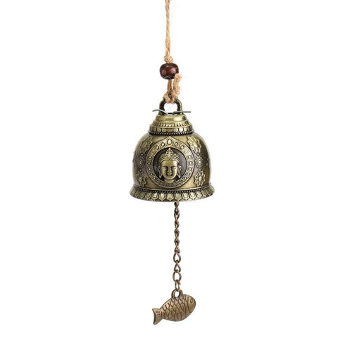 Vintage Buddha Statue Patterned Wind Chime