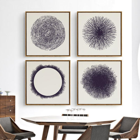Zen Enlightenment Circle Wall Art Canvas Painting
