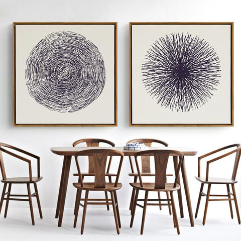 Zen Enlightenment Circle Wall Art Canvas Painting
