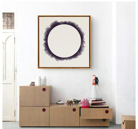 Zen Enlightenment Circle Wall Art Canvas Painting