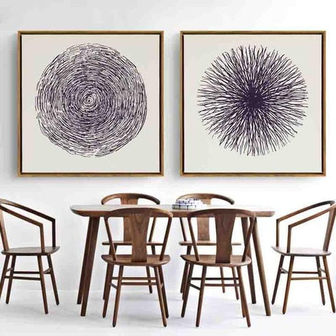 Zen Enlightenment Circle Wall Art Canvas Painting
