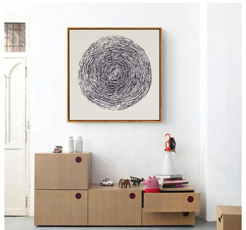 Zen Enlightenment Circle Wall Art Canvas Painting