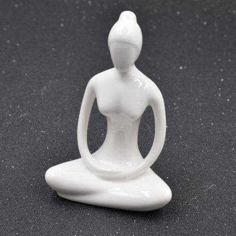 Black & White Women Yoga Sculpture