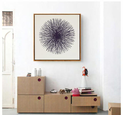 Zen Enlightenment Circle Wall Art Canvas Painting